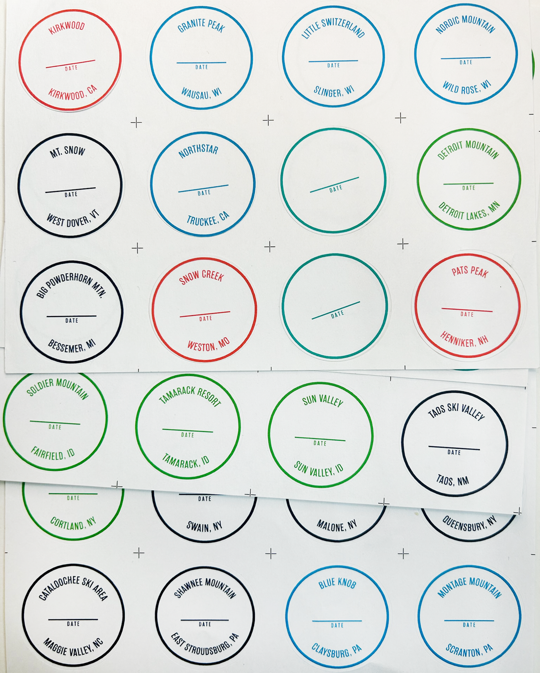 The Ski Passport Journal + Resort Sticker Set Bundle
