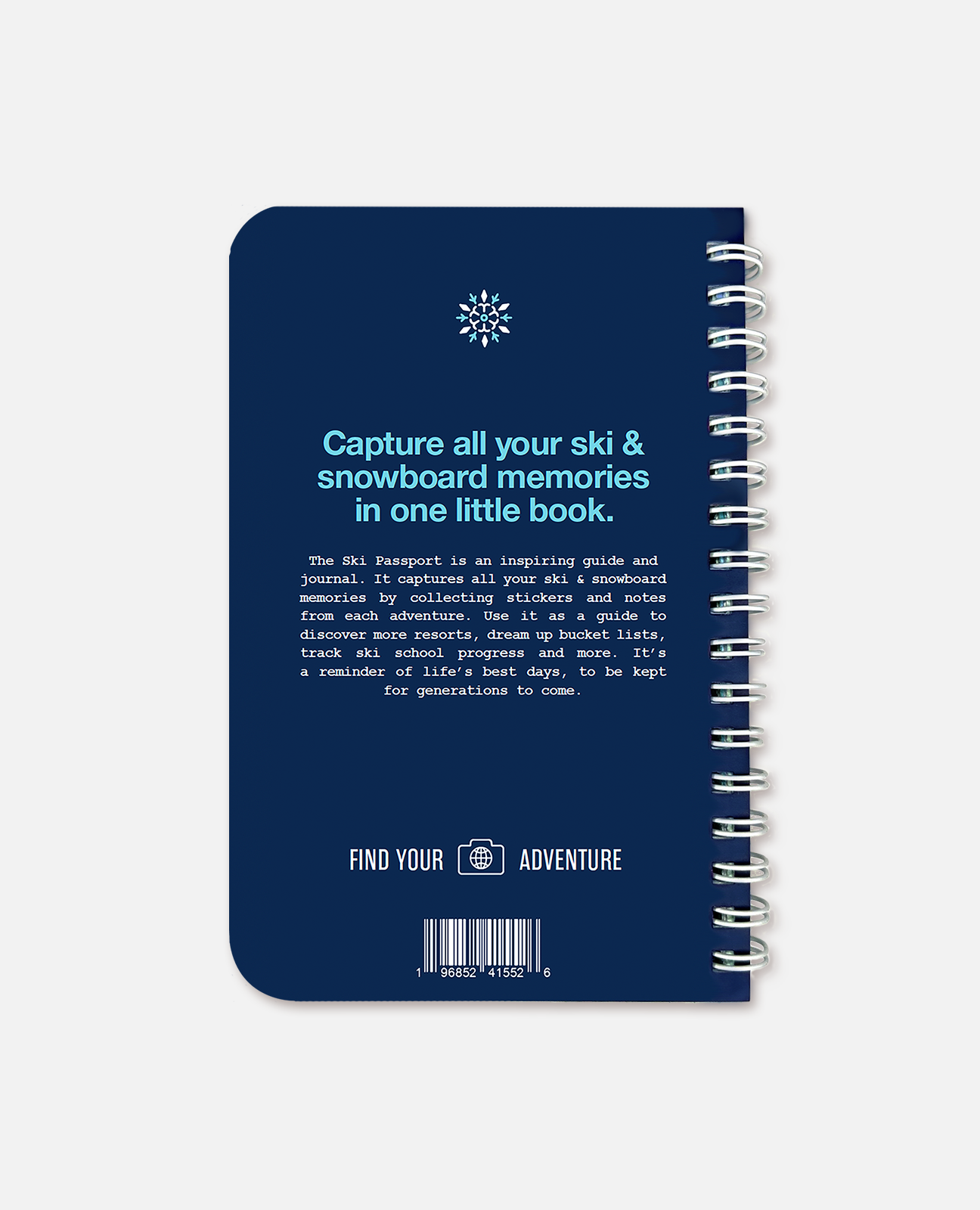 The Ski Passport Journal back of booklet